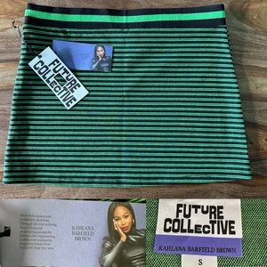 Kahlana Barfield Brown Target Future Collective skirt green black stretch S